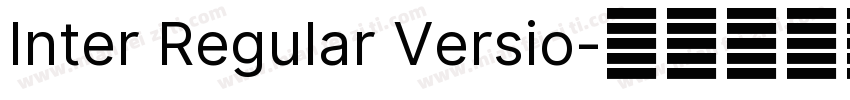 Inter Regular Versio字体转换